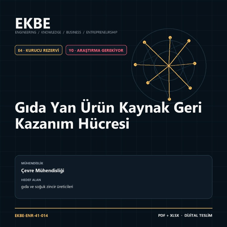 Gıda Yan Ürün Kaynak Geri Kazanım Hücresi