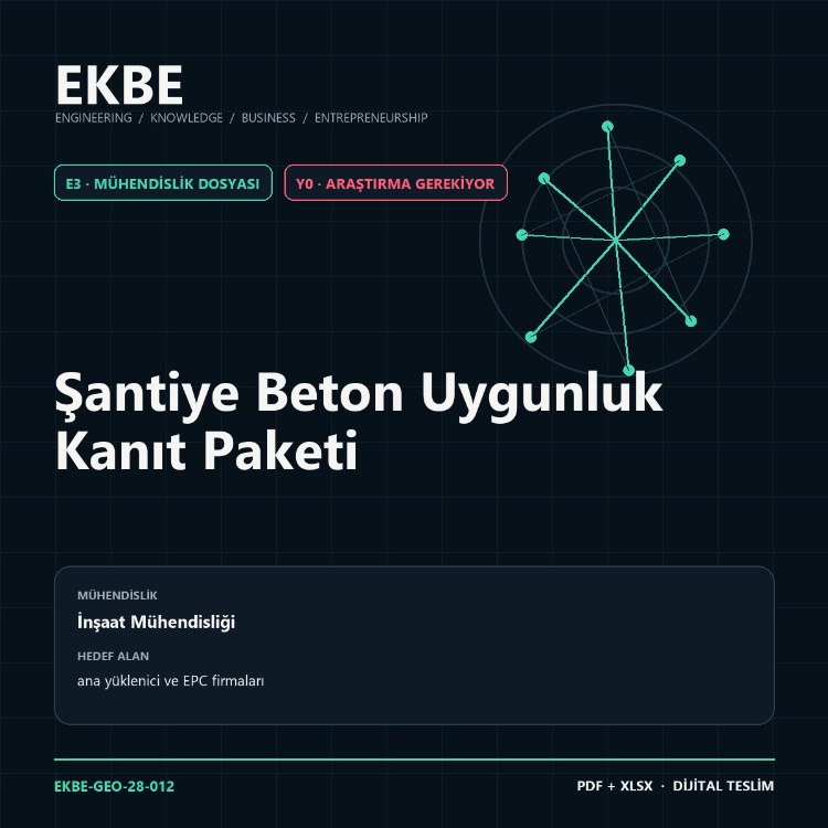 Şantiye Beton Uygunluk Kanıt Paketi