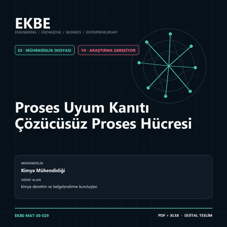 Proses Uyum Kanıtı Çözücüsüz Proses Hücresi