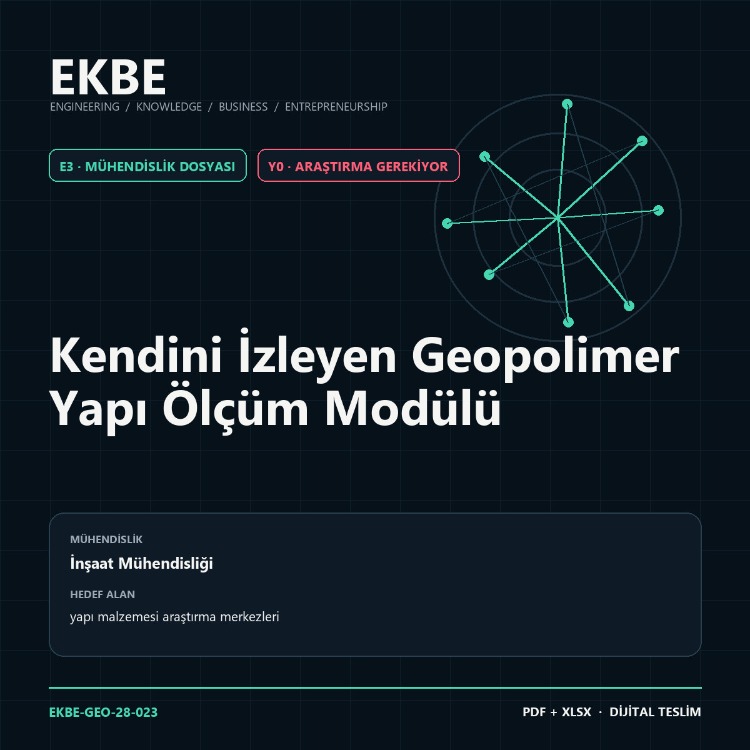 Kendini İzleyen Geopolimer Yapı Ölçüm Modülü