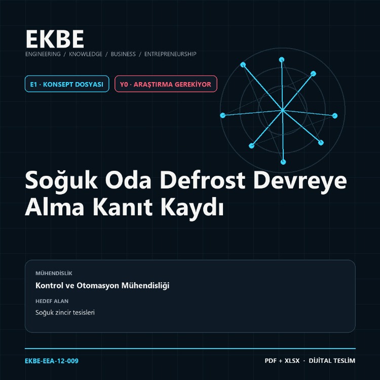Soğuk Oda Defrost Devreye Alma Kanıt Kaydı