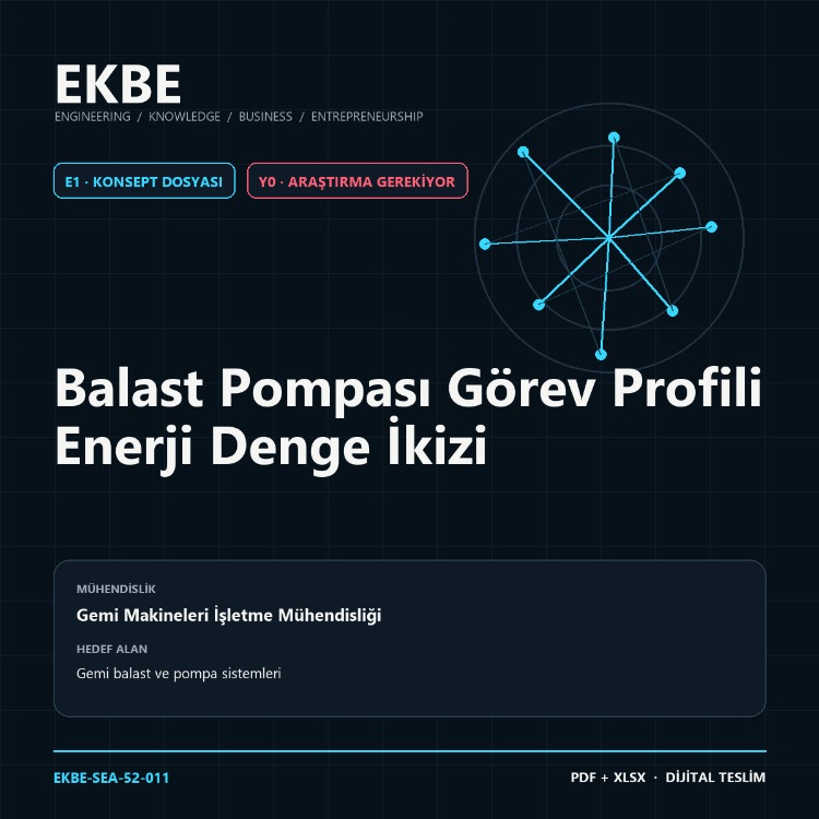 Balast Pompası Görev Profili Enerji Denge İkizi