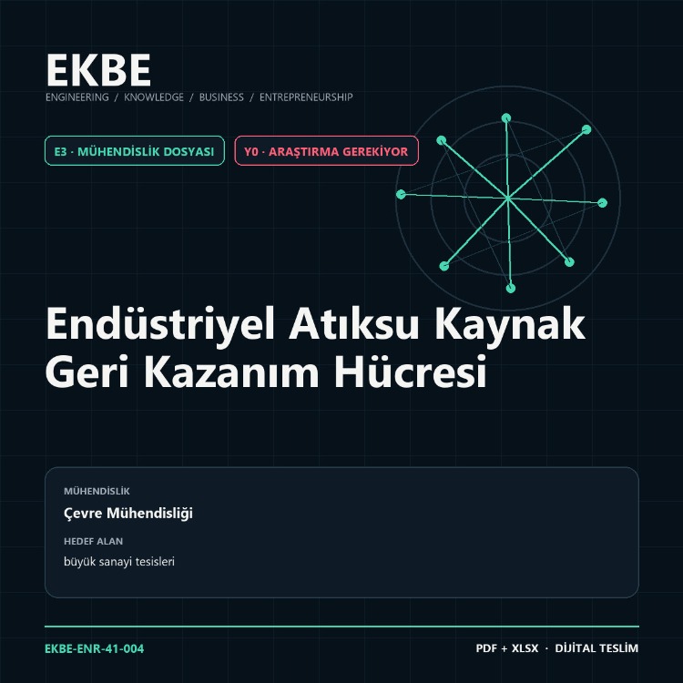 Endüstriyel Atıksu Kaynak Geri Kazanım Hücresi