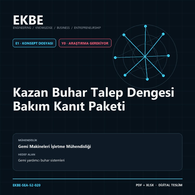 Kazan Buhar Talep Dengesi Bakım Kanıt Paketi
