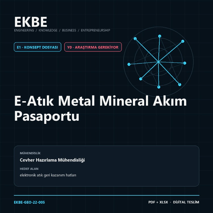 E-Atık Metal Mineral Akım Pasaportu