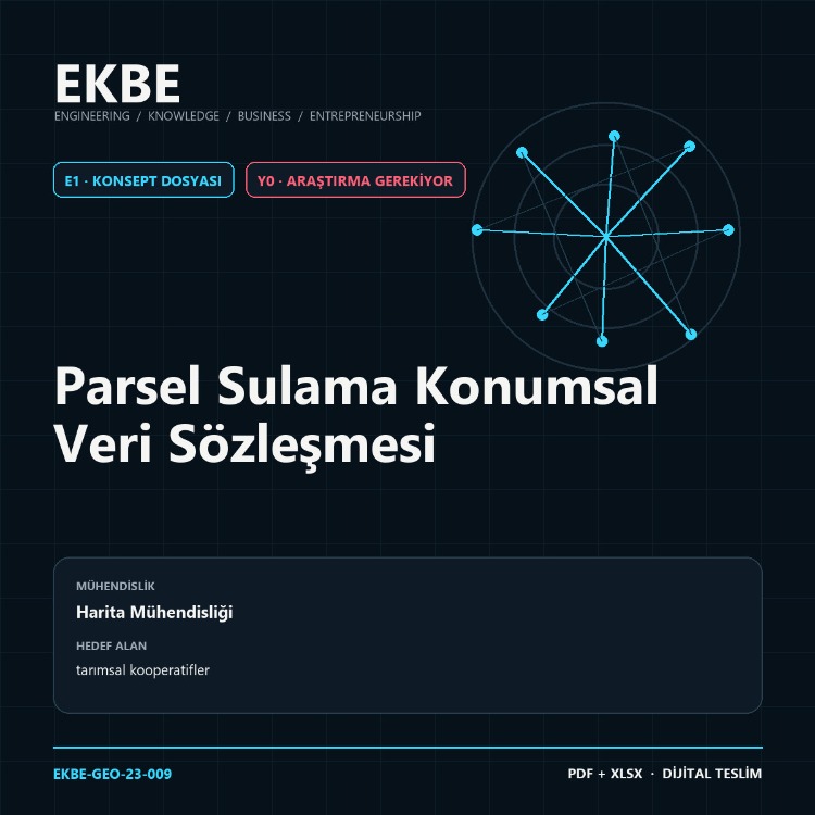 Parsel Sulama Konumsal Veri Sözleşmesi