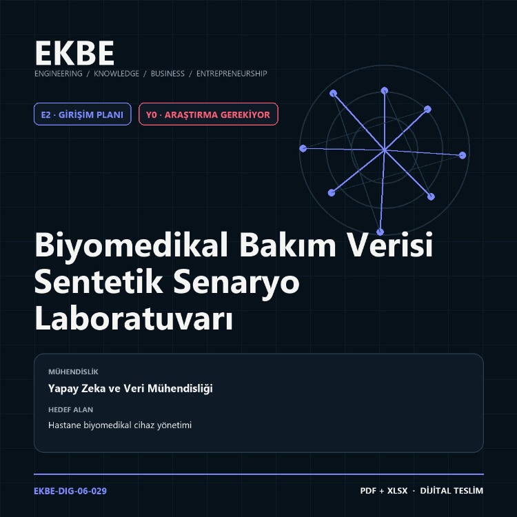 Biyomedikal Bakım Verisi Sentetik Senaryo Laboratuvarı