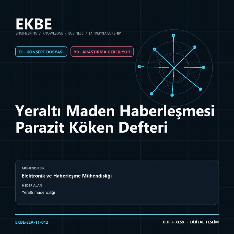 Yeraltı Maden Haberleşmesi Parazit Köken Defteri