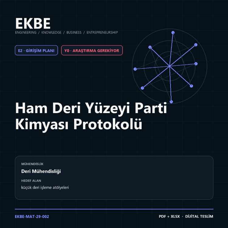 Ham Deri Yüzeyi Parti Kimyası Protokolü