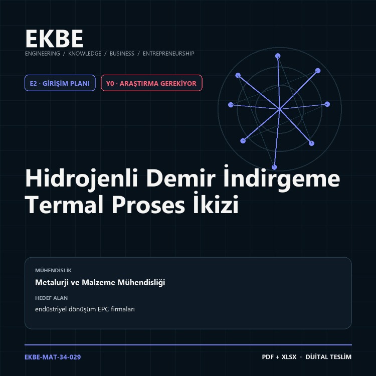 Hidrojenli Demir İndirgeme Termal Proses İkizi