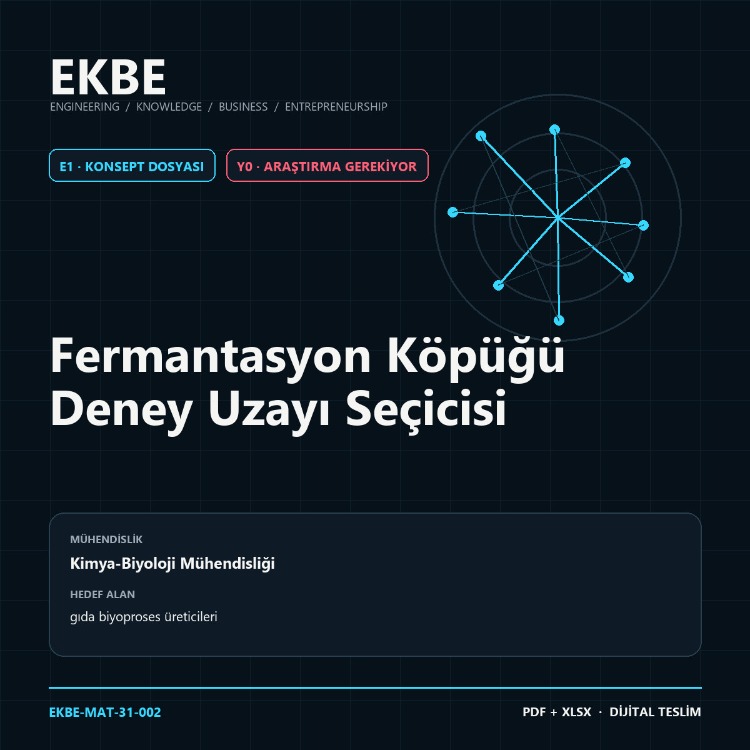 Fermantasyon Köpüğü Deney Uzayı Seçicisi
