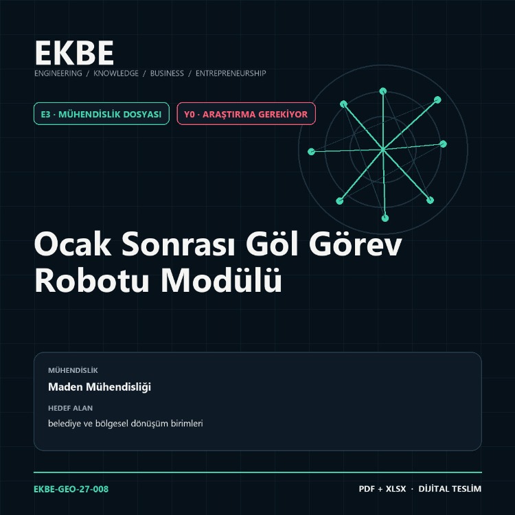 Ocak Sonrası Göl Görev Robotu Modülü