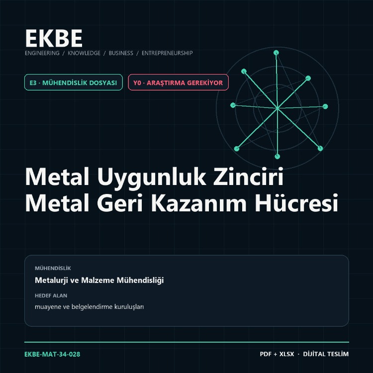 Metal Uygunluk Zinciri Metal Geri Kazanım Hücresi