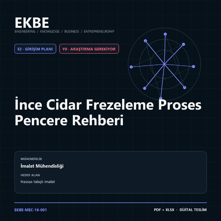 İnce Cidar Frezeleme Proses Pencere Rehberi