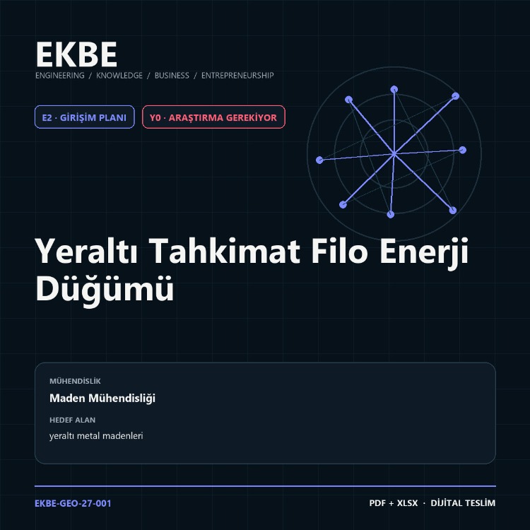 Yeraltı Tahkimat Filo Enerji Düğümü