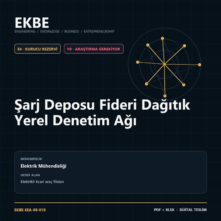 Şarj Deposu Fideri Dağıtık Yerel Denetim Ağı