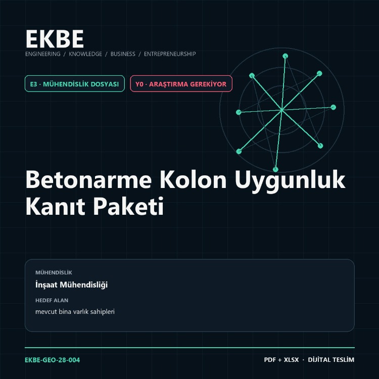 Betonarme Kolon Uygunluk Kanıt Paketi