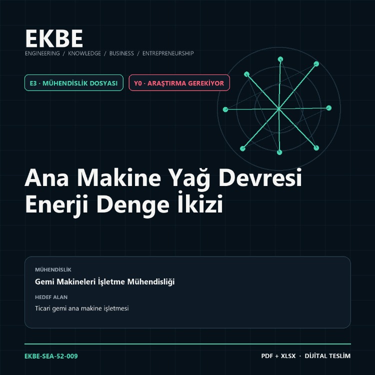 Ana Makine Yağ Devresi Enerji Denge İkizi