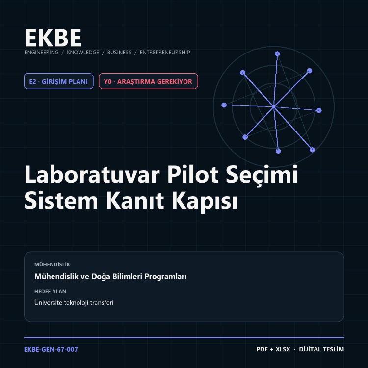 Laboratuvar Pilot Seçimi Sistem Kanıt Kapısı
