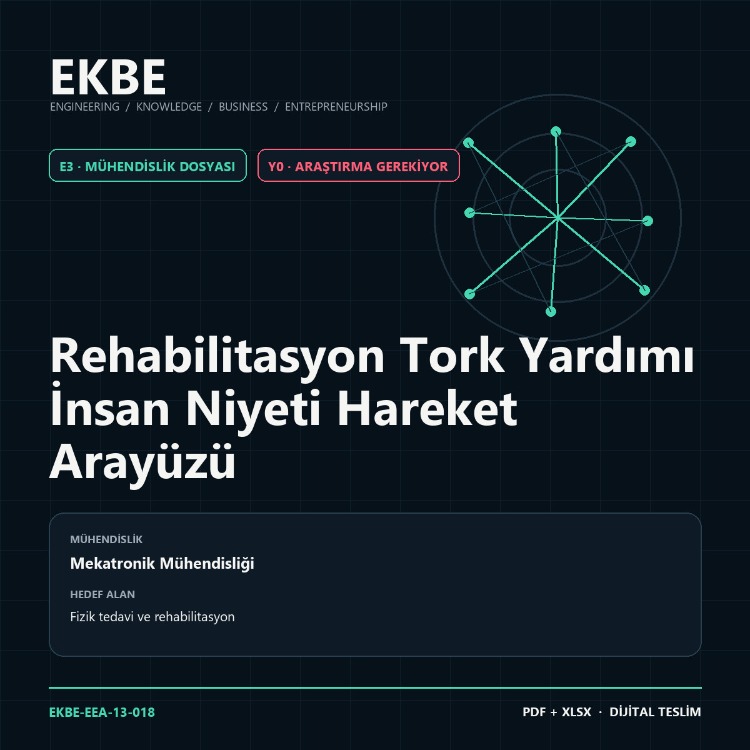 Rehabilitasyon Tork Yardımı İnsan Niyeti Hareket Arayüzü
