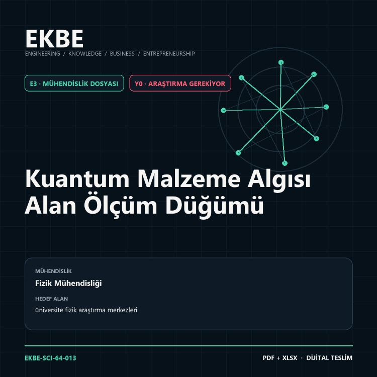 Kuantum Malzeme Algısı Alan Ölçüm Düğümü