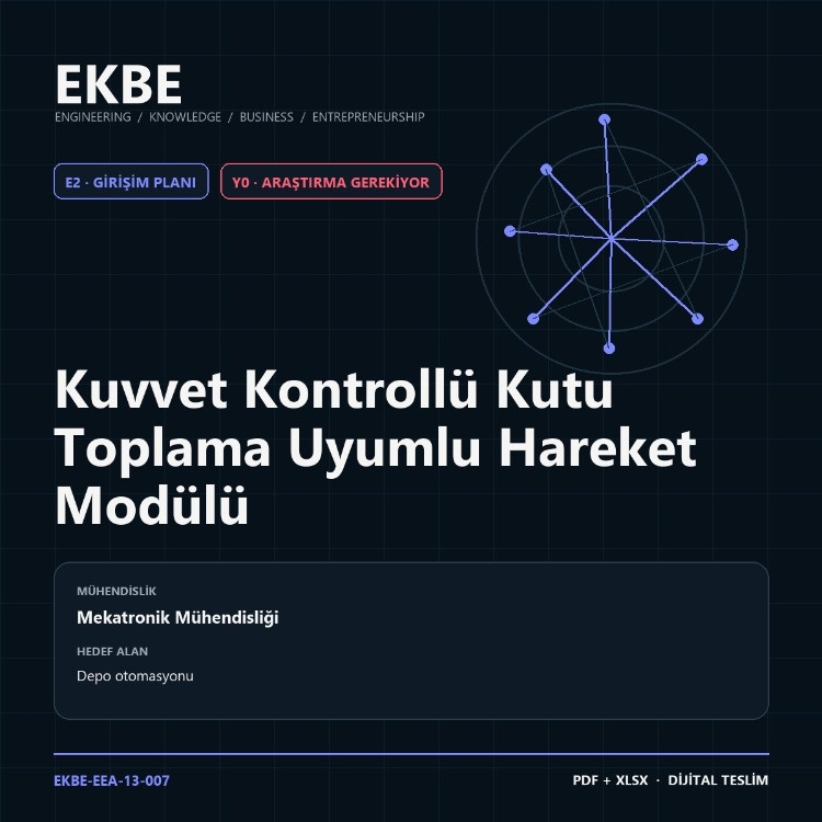 Kuvvet Kontrollü Kutu Toplama Uyumlu Hareket Modülü