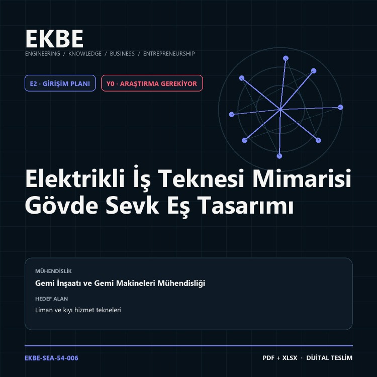 Elektrikli İş Teknesi Mimarisi Gövde Sevk Eş Tasarımı
