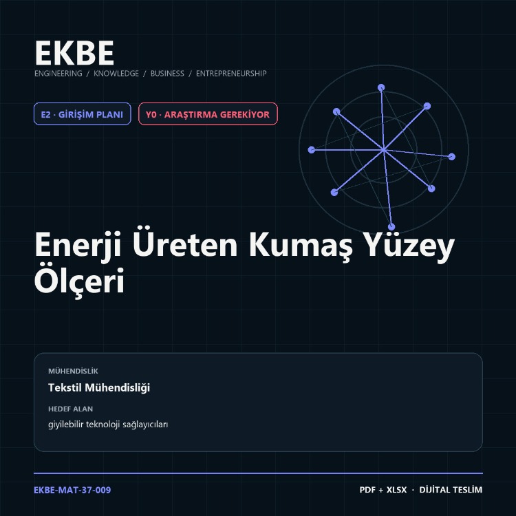 Enerji Üreten Kumaş Yüzey Ölçeri