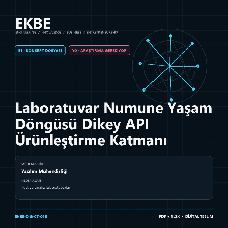 Laboratuvar Numune Yaşam Döngüsü Dikey API Ürünleştirme Katmanı