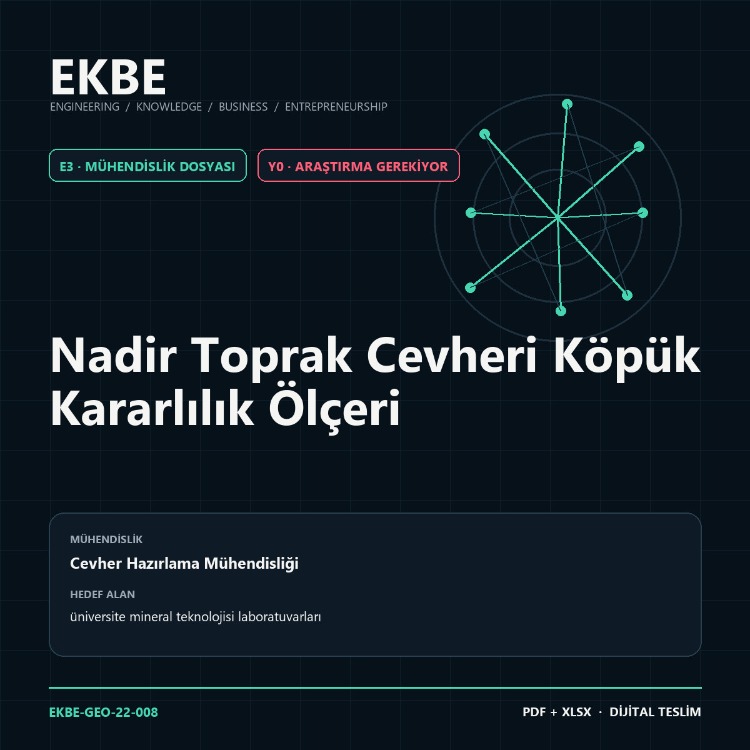 Nadir Toprak Cevheri Köpük Kararlılık Ölçeri