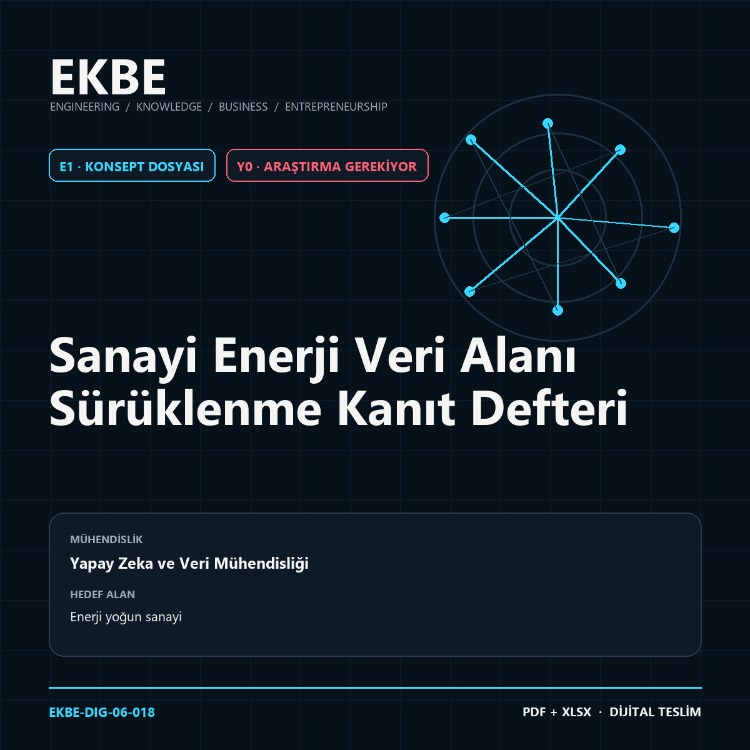 Sanayi Enerji Veri Alanı Sürüklenme Kanıt Defteri