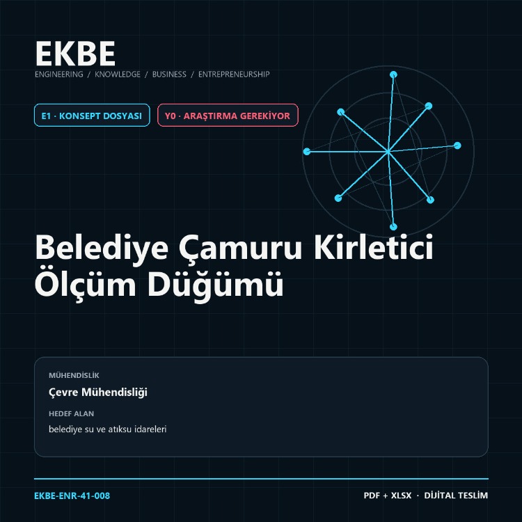 Belediye Çamuru Kirletici Ölçüm Düğümü