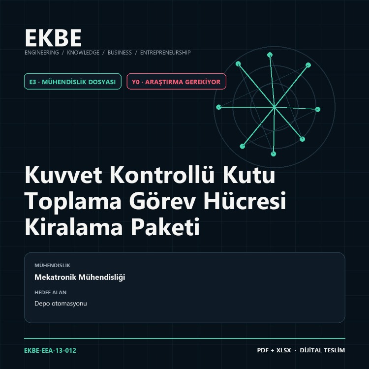 Kuvvet Kontrollü Kutu Toplama Görev Hücresi Kiralama Paketi