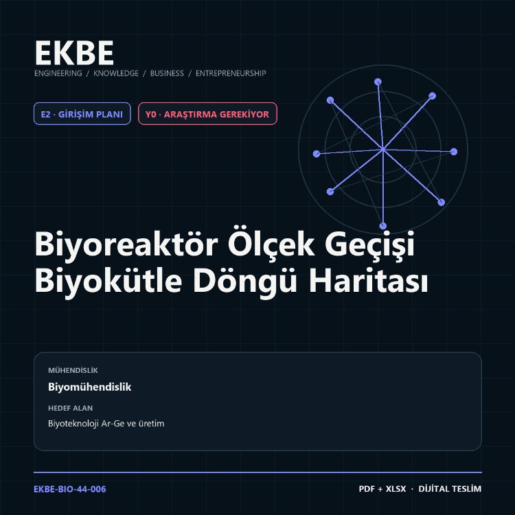 Biyoreaktör Ölçek Geçişi Biyokütle Döngü Haritası