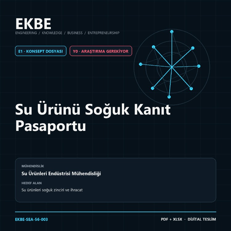 Su Ürünü Soğuk Kanıt Pasaportu