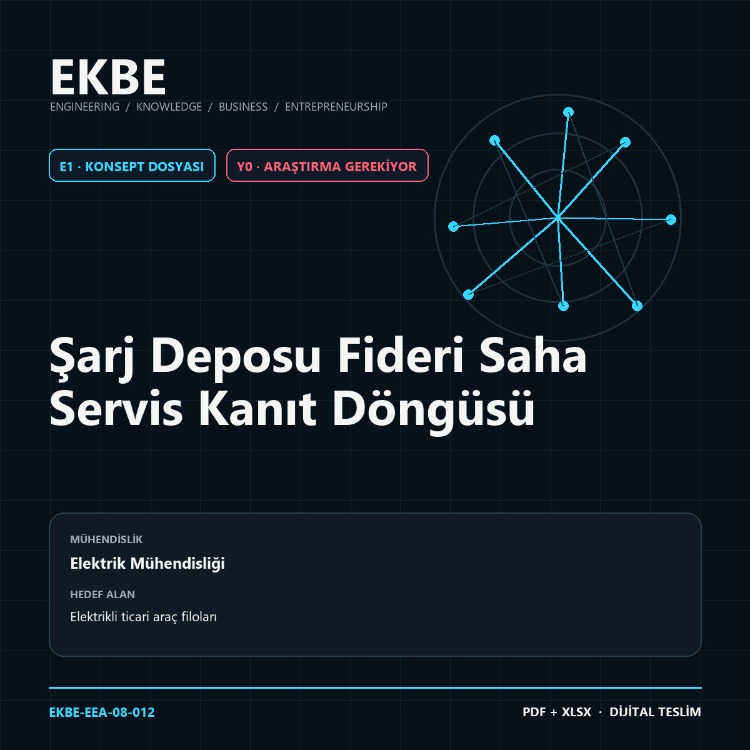 Şarj Deposu Fideri Saha Servis Kanıt Döngüsü