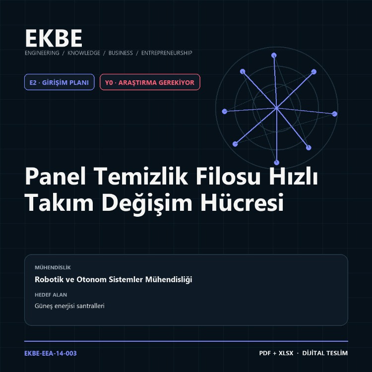 Panel Temizlik Filosu Hızlı Takım Değişim Hücresi