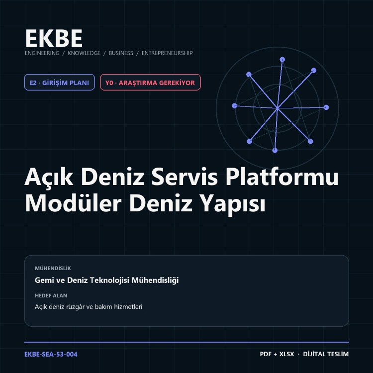 Açık Deniz Servis Platformu Modüler Deniz Yapısı