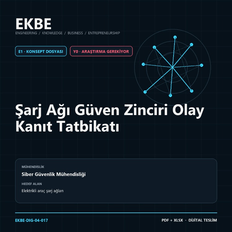 Şarj Ağı Güven Zinciri Olay Kanıt Tatbikatı