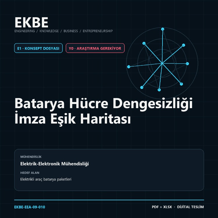 Batarya Hücre Dengesizliği İmza Eşik Haritası