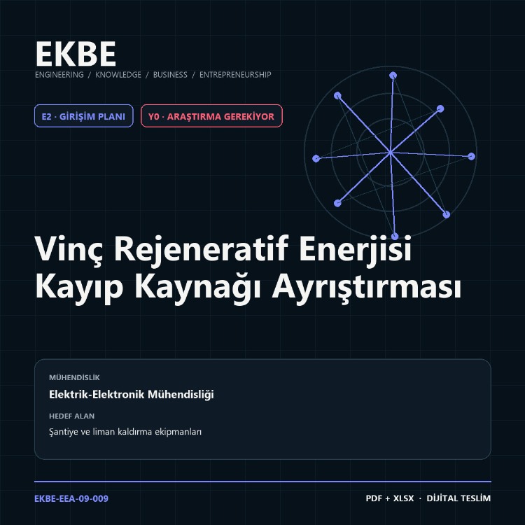 Vinç Rejeneratif Enerjisi Kayıp Kaynağı Ayrıştırması