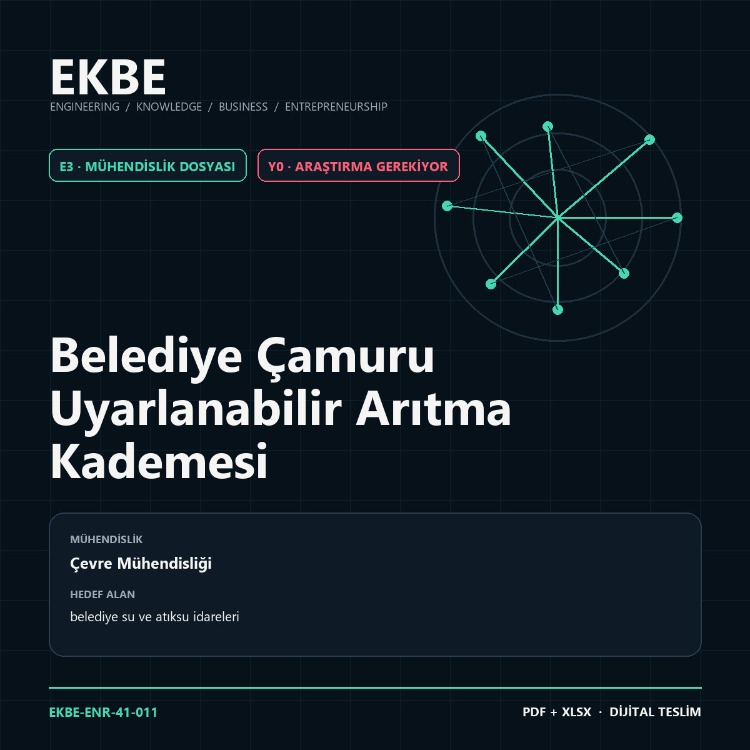 Belediye Çamuru Uyarlanabilir Arıtma Kademesi
