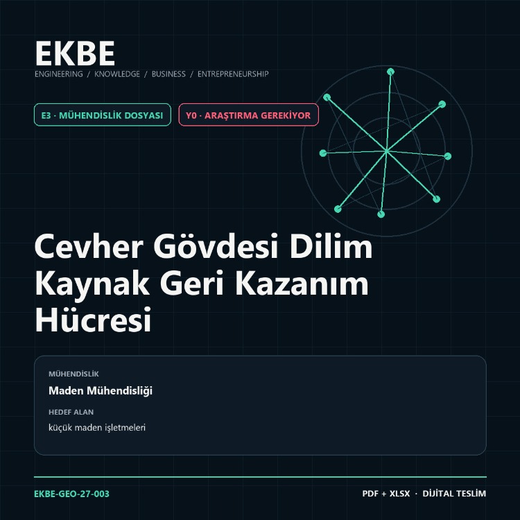Cevher Gövdesi Dilim Kaynak Geri Kazanım Hücresi
