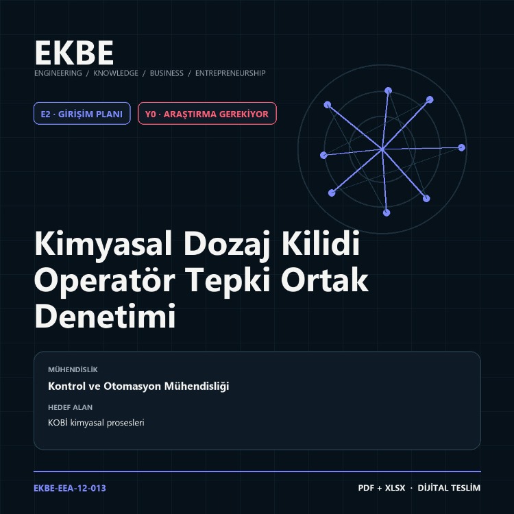Kimyasal Dozaj Kilidi Operatör Tepki Ortak Denetimi