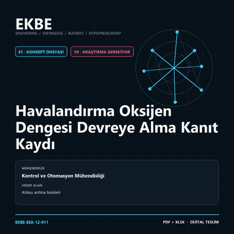 Havalandırma Oksijen Dengesi Devreye Alma Kanıt Kaydı