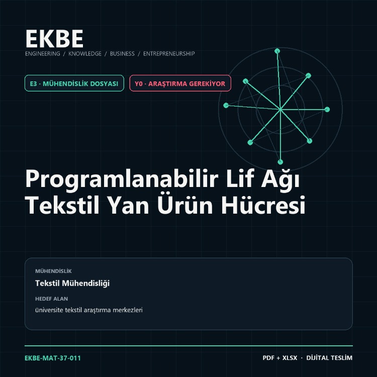 Programlanabilir Lif Ağı Tekstil Yan Ürün Hücresi