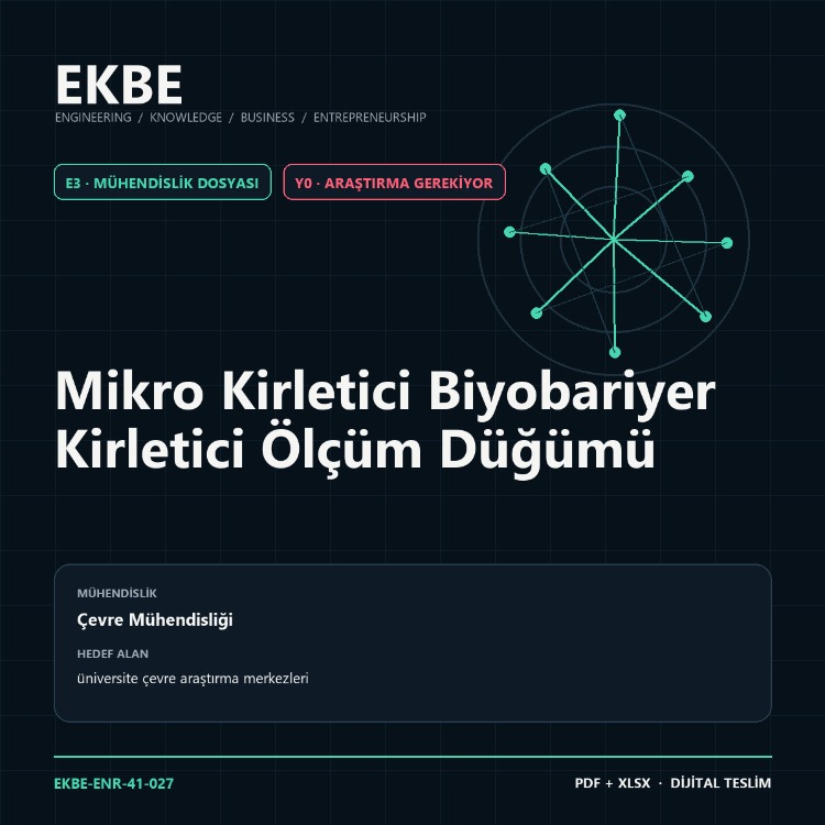 Mikro Kirletici Biyobariyer Kirletici Ölçüm Düğümü