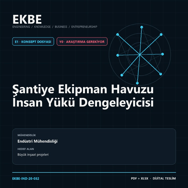 Şantiye Ekipman Havuzu İnsan Yükü Dengeleyicisi