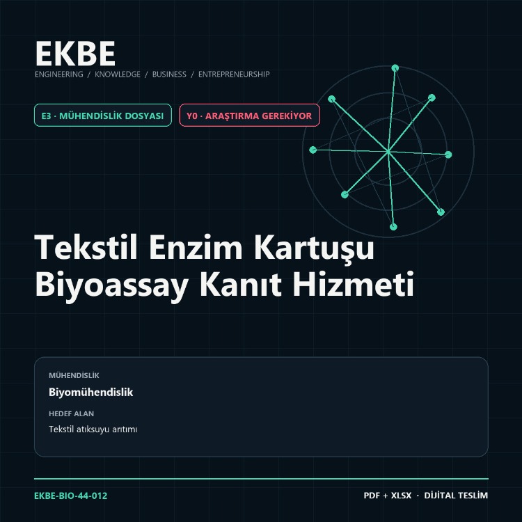 Tekstil Enzim Kartuşu Biyoassay Kanıt Hizmeti