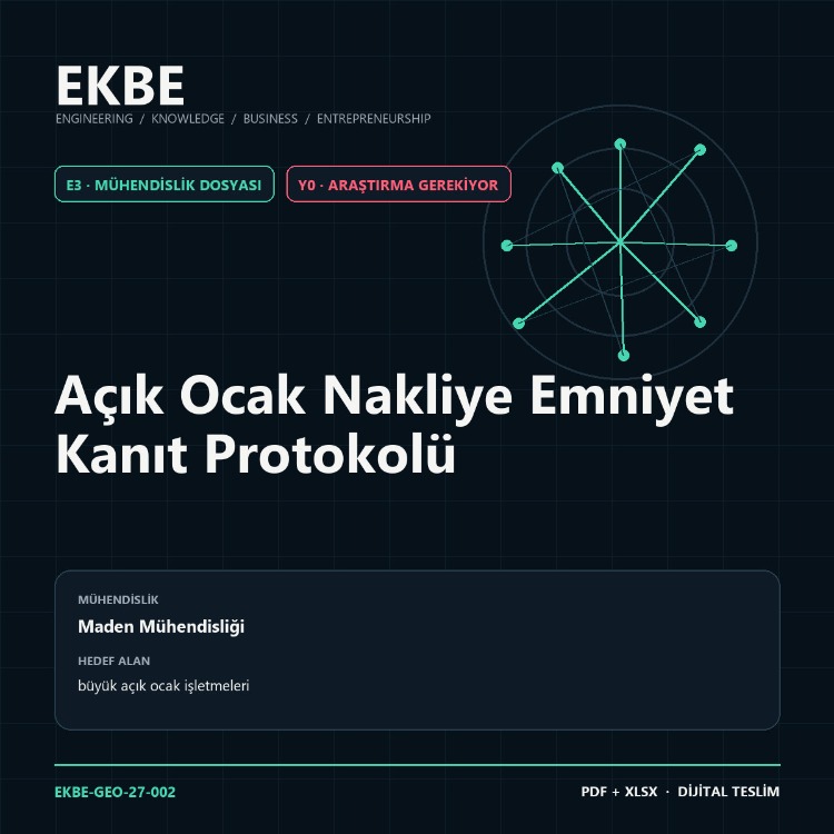 Açık Ocak Nakliye Emniyet Kanıt Protokolü
